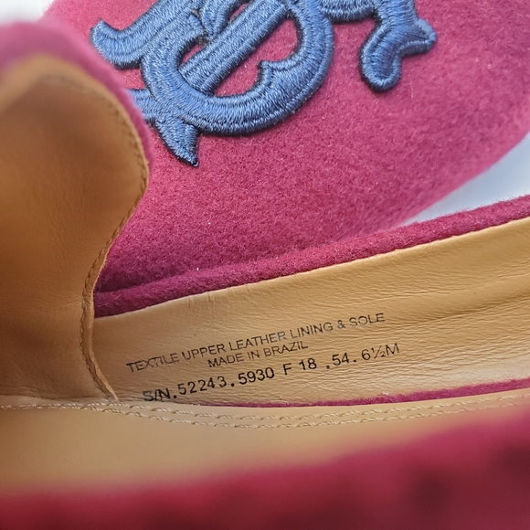 Tory Burch Maroon Navy Antonio Loafers - Picture 5 of 6